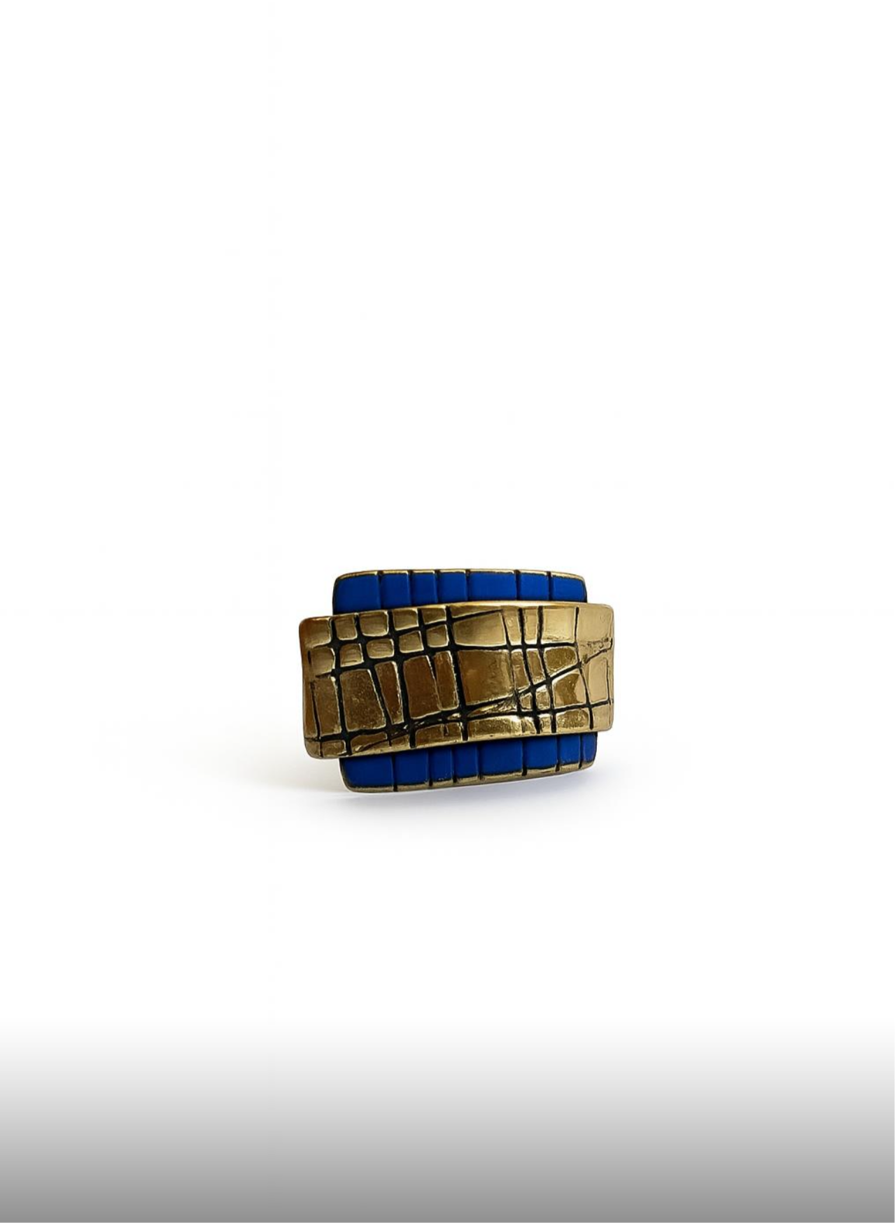 Anillo Cocodrilo azul