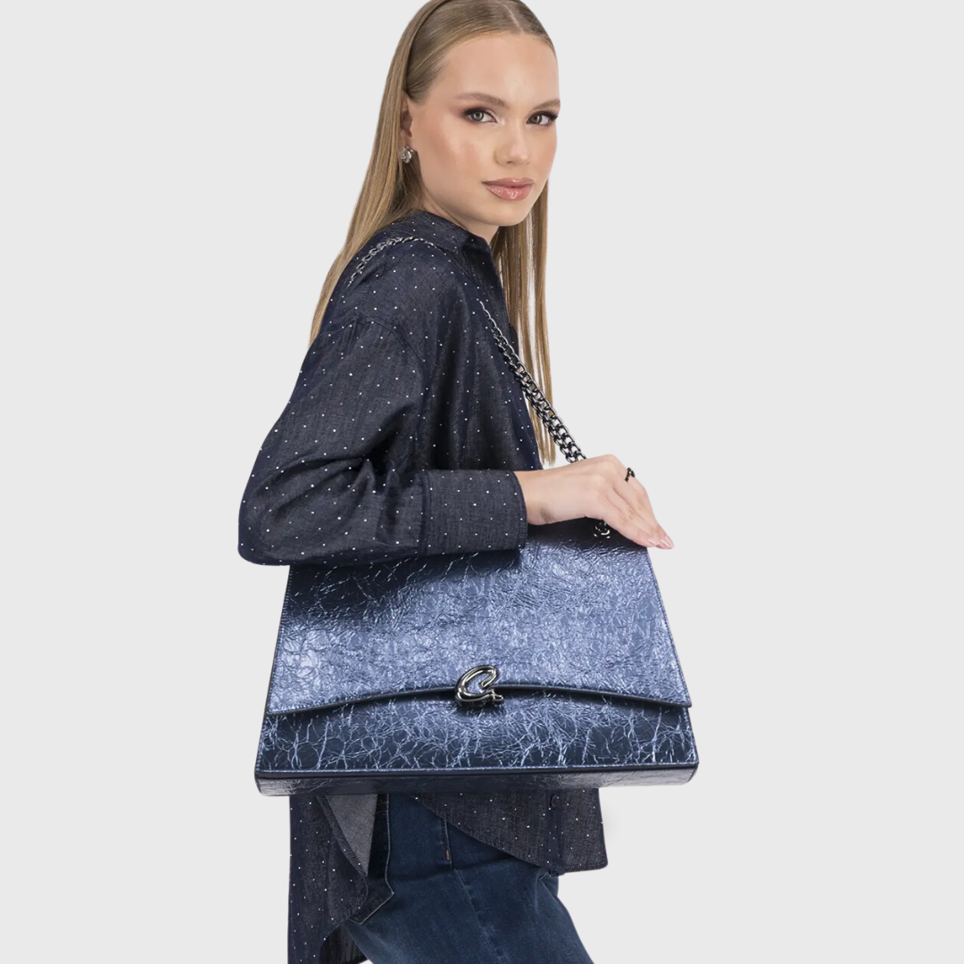 Blue shoulder bag