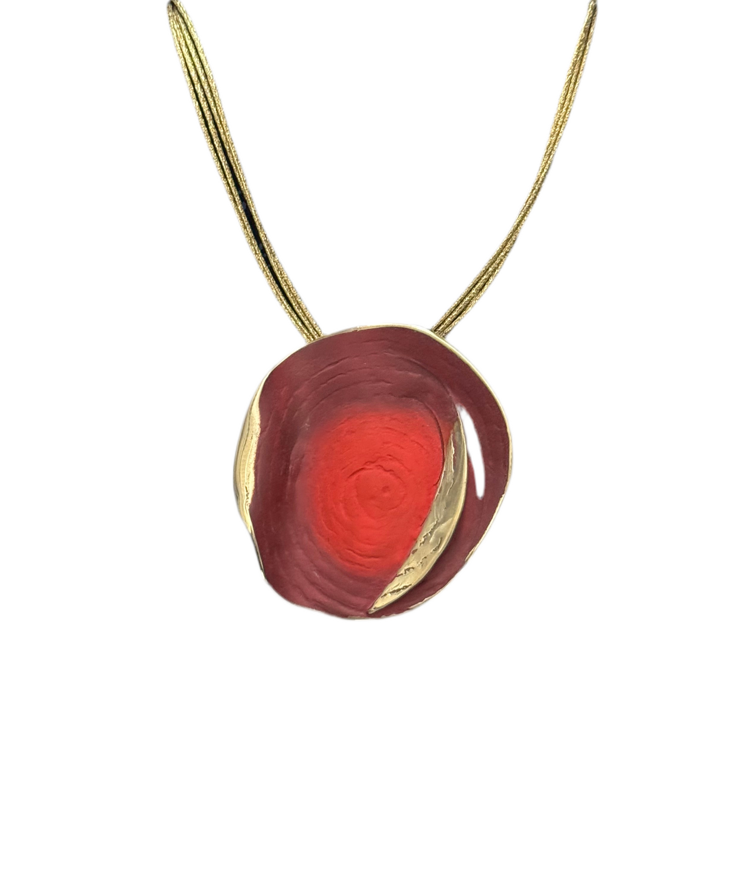 Colgante bronce bicolor granate