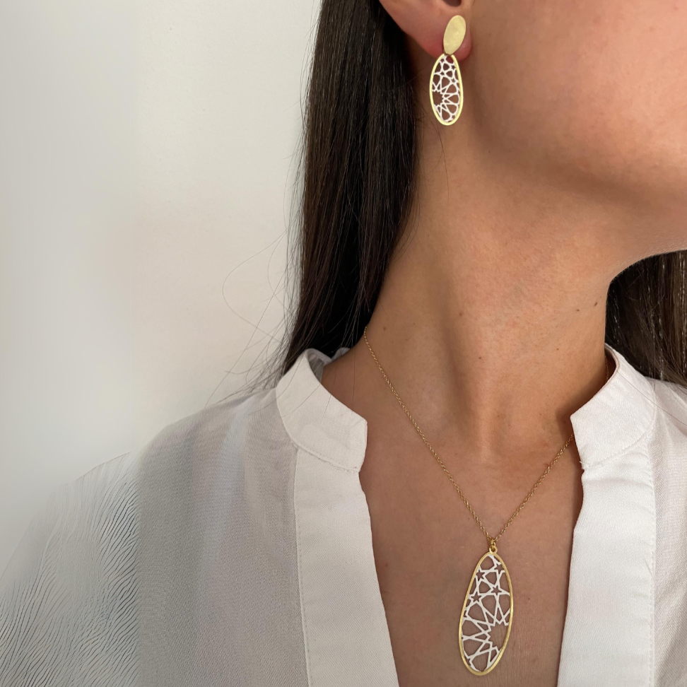Granada oro + blanco conjunto