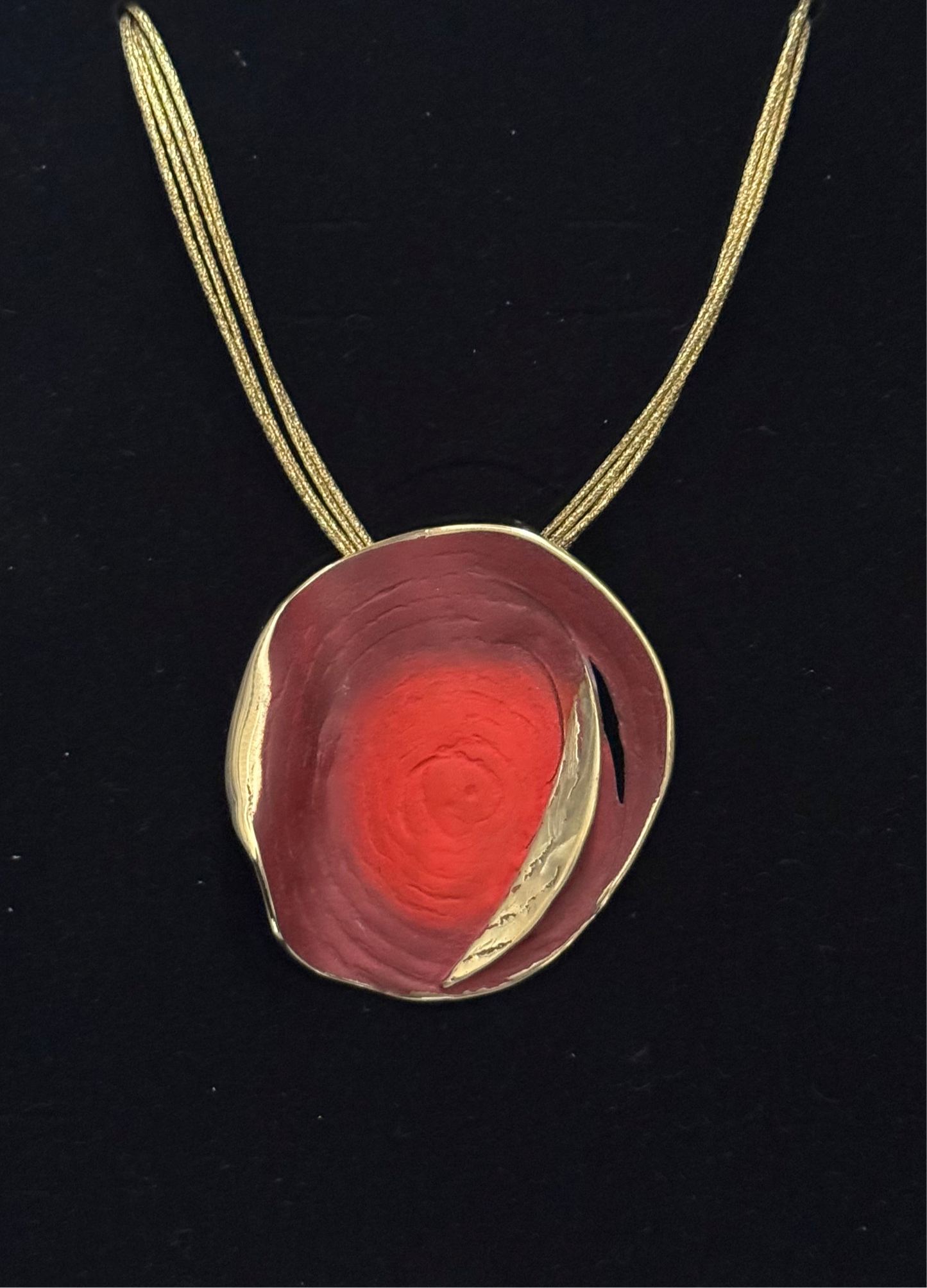 Colgante bronce bicolor granate