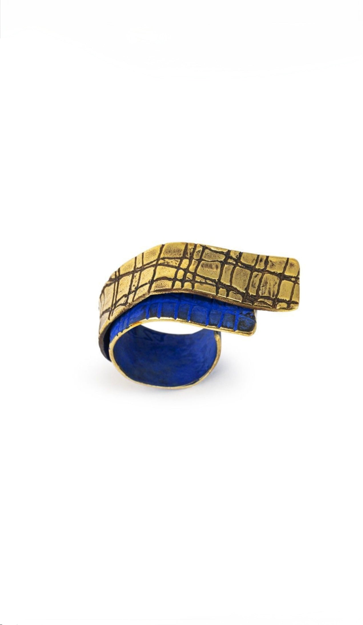 Anillo Cocodrilo azul