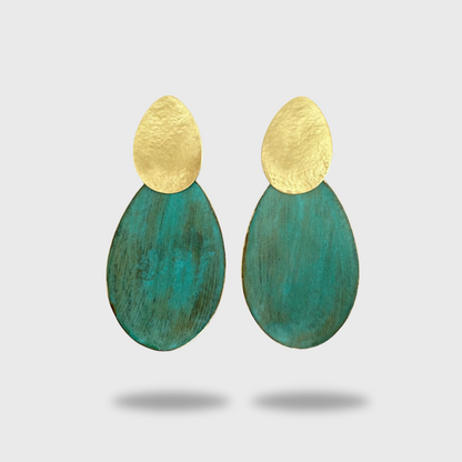 Pendientes Bronze green oxidiza