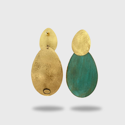 Pendientes Bronze green oxidiza