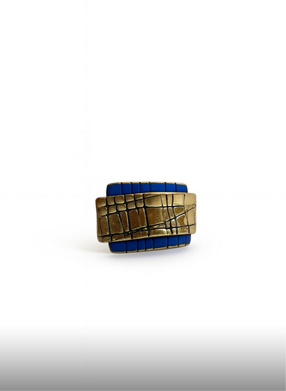 Anillo Cocodrilo azul