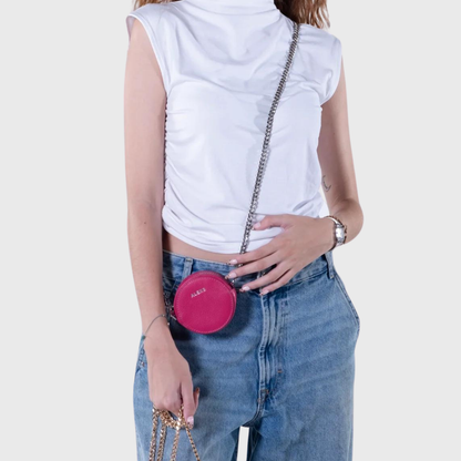 Bolso Minipouch con cadena Fucsia