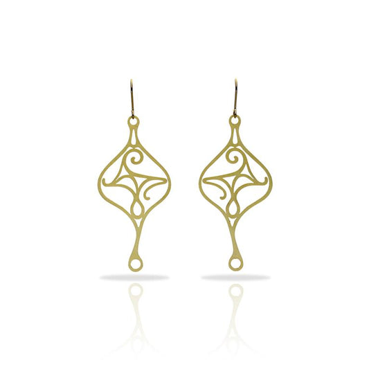 Pendientes Lira baño oro