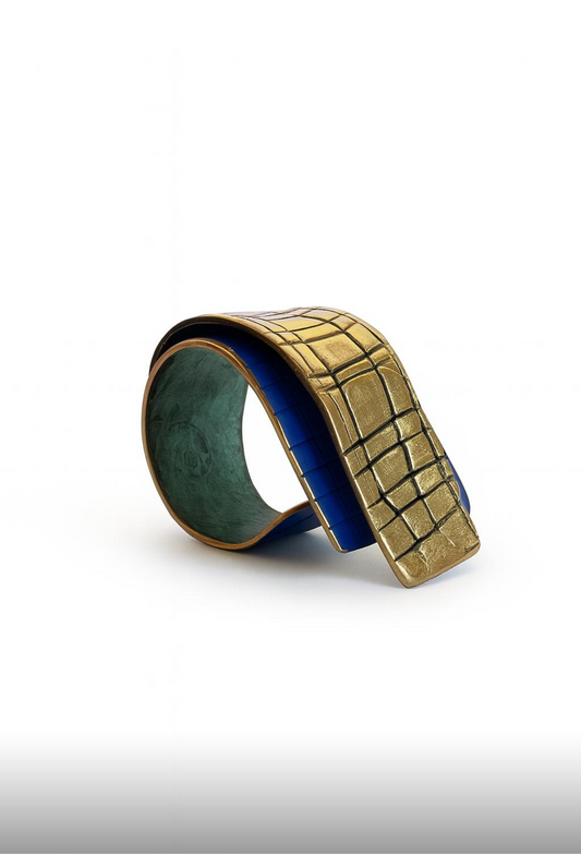 Anillo Cocodrilo azul