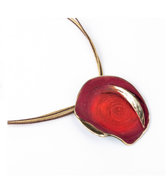 Colgante bronce bicolor granate