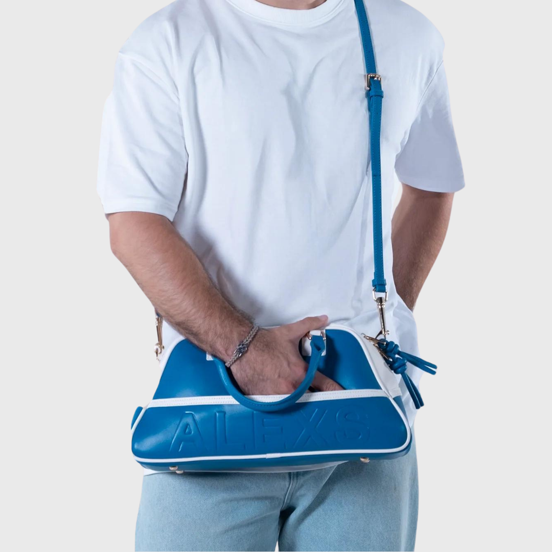 Bolso Deportivo Azul / Blanco