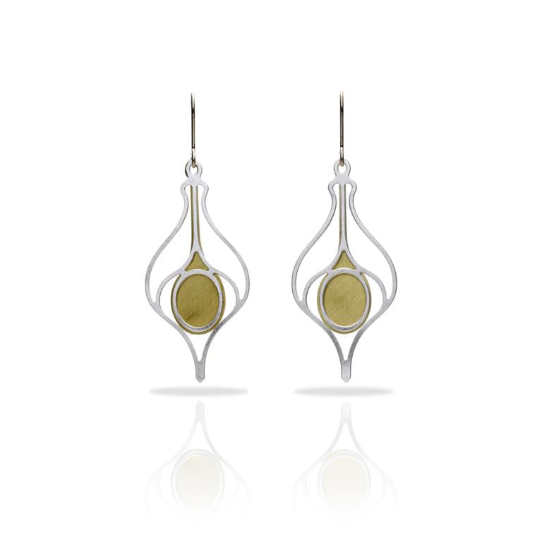 Pendientes Nexo baño plata