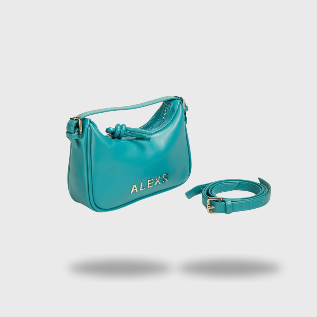 Bolso MINI Doble asa Azul cian