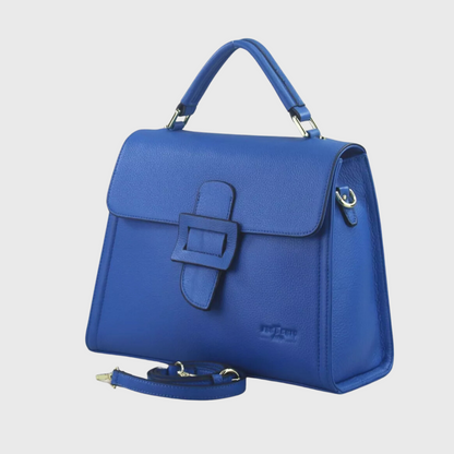 Bolso de piel - Azul Zafiro