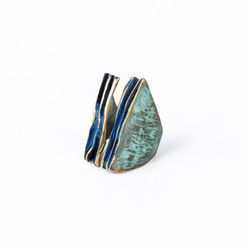 Anillo al viento verde azul