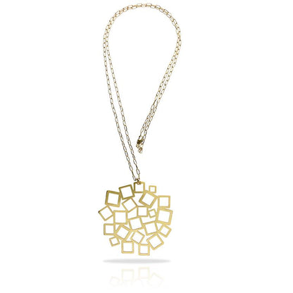 Colgante Largo Cuadrado al cuadrado baño Oro